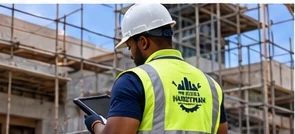 Site inspector reviewing a building
