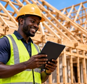 Building professional on site