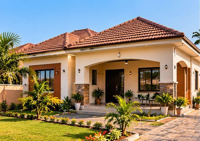 A well-kept rental house in Accra